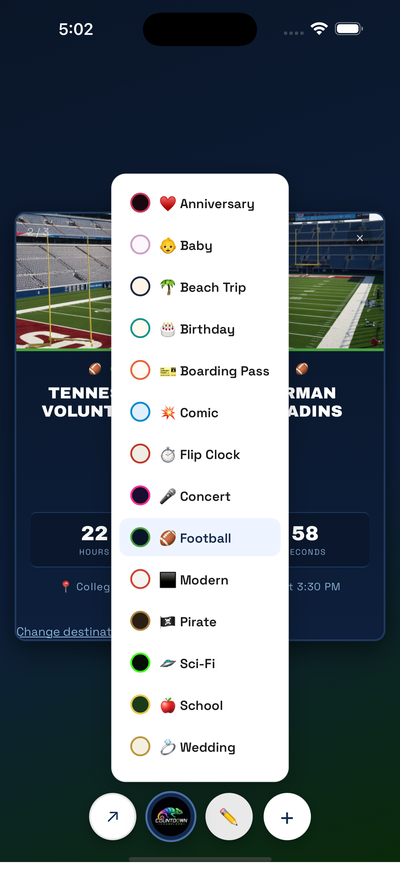 Countdown Chameleon screenshot