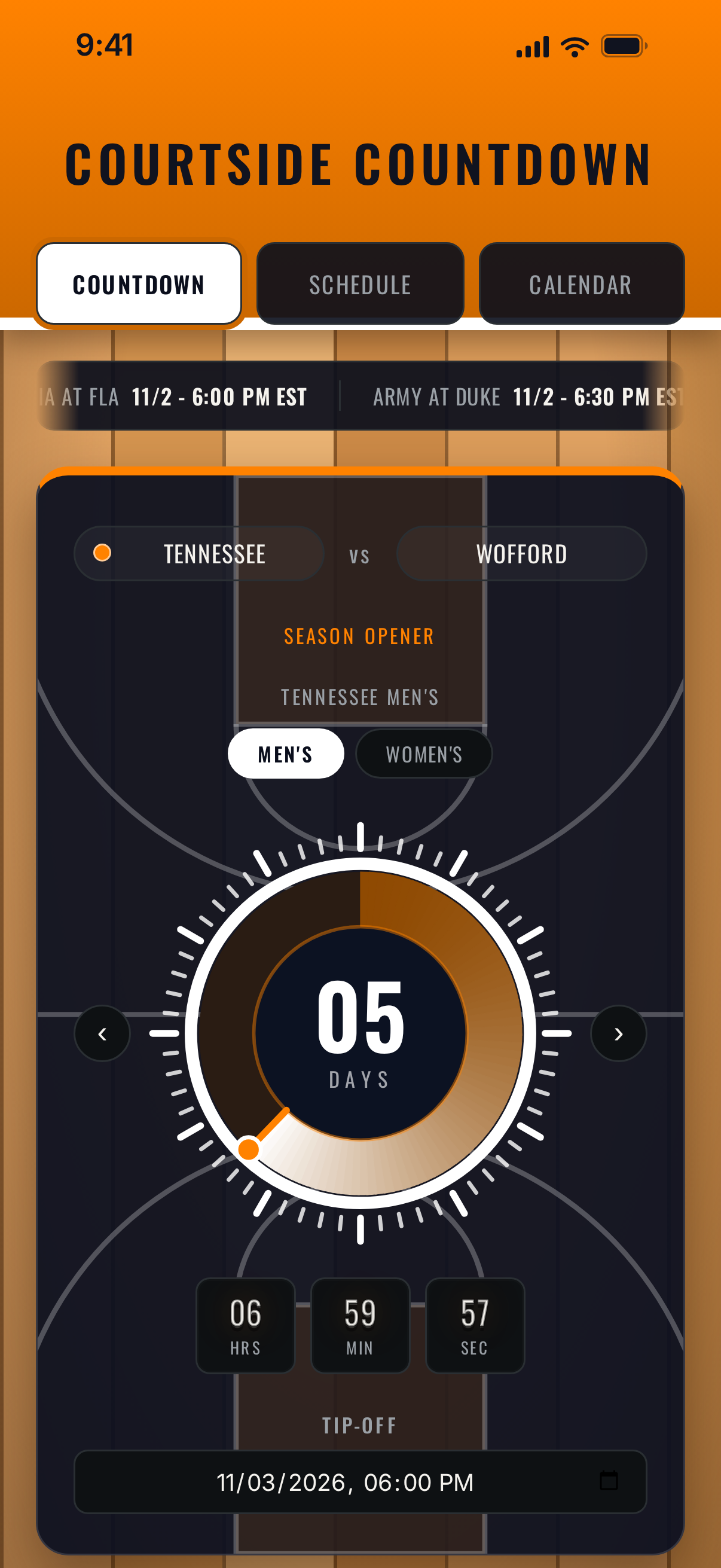 Courtside Countdown screenshot