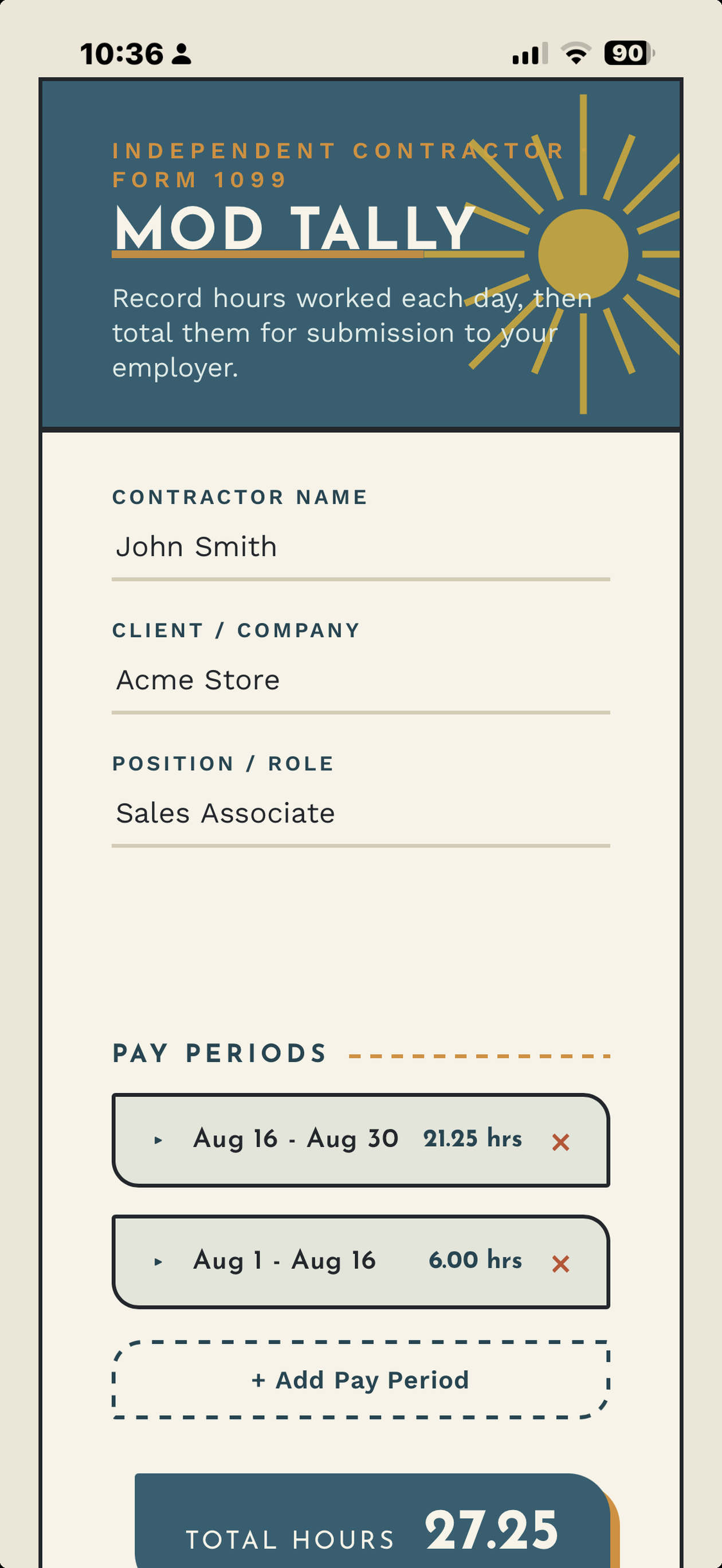 Navy theme screen